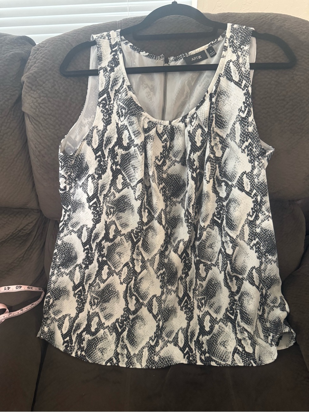 Apt. 9 Black & White Snake-Print Sleeveless Cami
